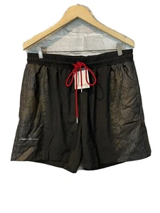 NWT Lifted Anchors Mens Black Drawstring Lined Swim Trunks Shorts Size M - Picture 1 of 9