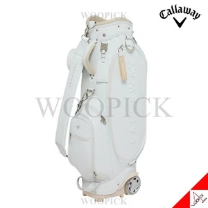 Callaway 2024 HANNA Women's Wheeled Caddie Bag 8.5" 5Way PU PE Brand New -White - Picture 1 of 7