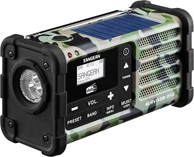 Sangean	MMR-88 DAB+ CAMOFLAGE Notfall/Kurbel/Solar Radio - Bild 1 von 3