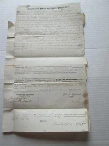 AUG. 17TH 1839 DEED FOR ESTATE, DORCHESTER, MASS., VINCENT TO ODIN & PARKER  - Picture 1 of 9