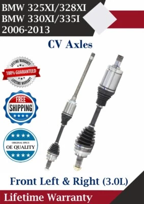 OE Front CV Axles For 2006-2013 BMW 325XI/328XI/330XI/335I 3.0L Lifetime Warran. - Image 1 of 4