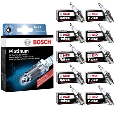 10 Spark Plugs Bosch Platinum For 2013-2014 SRT VIPER V10-8.4 L - Изображение 1 из 4