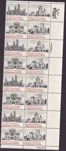 Scott #1841a (1838-41) Architecture (Smithsonian) Plate Block Of 16 Stamps - MNH - Picture 1 of 2