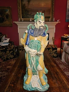 Antique Chinese Buddhism Heavenly King Statue - Picture 1 of 24
