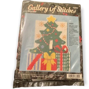 NEU Bucilla Weihnachtsbaum Lichtschalter Abdeckung gezählt Kreuzstich Kit # 33399 - Bild 1 von 4
