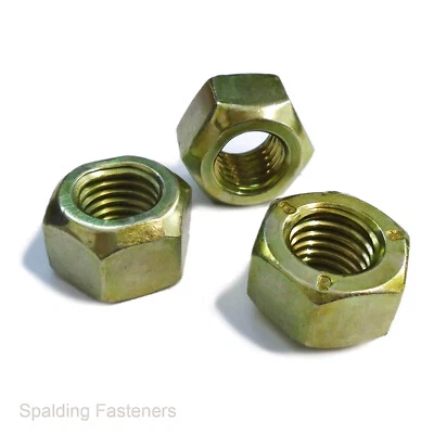 SPALDING FASTENERS METRIC HT ZINC YELLOW SELF LOCKING PHILLIDAS NUTS M6,8,10,12,16,20MM
