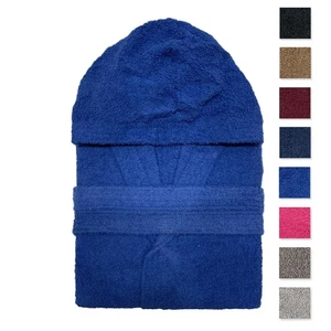Peignoir Grande Taille En Éponge De Coton Unisexe Avec Capuche Oversize 2691 - Imagen 1 de 18