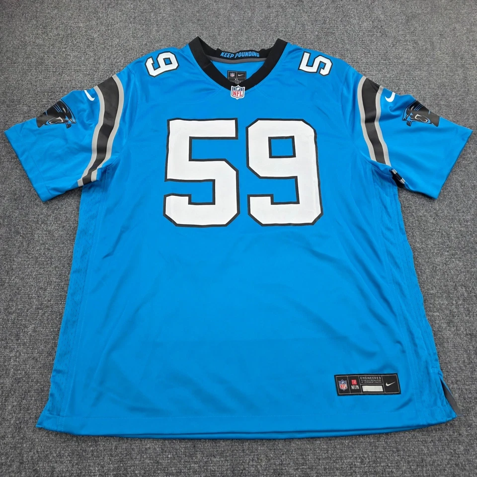 Мужская футболка Nike Carolina Panthers Luke Kuechly 59 NFL XL синяя инженерная - Изображение 1 из 4