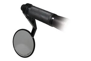 Specchio HIGHSIDER bar end MONTANA in alluminio nero omologato attacchi 22, 25mm - Picture 1 of 4
