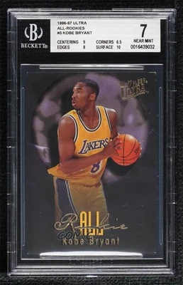 1996-97 Fleer Ultra All Rookie Kobe Bryant #3 BGS 7 RC HOF - Image 1 of 2