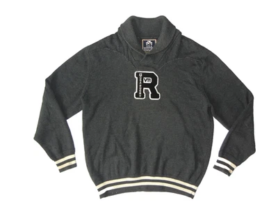 USA RUGBY Estilo de Vida y Tradición Gris SUÉTER LETTERMAN Cálido Capucha Cuello Para Hombres 3XL B Foto 1 de 4