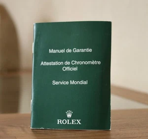 Manuel de Garantie - Attestation de Chronomètre Officiel - Rolex - Picture 1 of 2