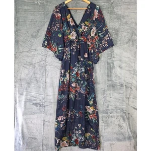 Womens Dress Small Boho Babydoll Floral Fairy Coquette Bloomcore Feminine Maxi - Picture 1 of 8