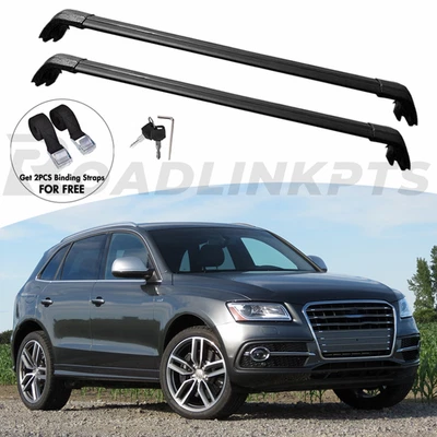Barra transversal 2 piezas apta para Audi Q5 2009-2017 barra transversal techo portacargas bloqueable Foto 1 de 4