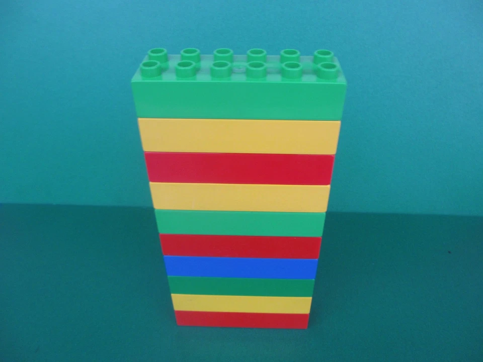 10 Lego Duplo große XL Steine 2 x 6 Noppen Bausteine groß (011125C) - Bild 1 von 1