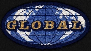 Vintage uniform patch GLOBAL Van Lines oval shaped globe pictured unused n-mint+ - Picture 1 of 3