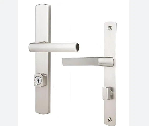 Larson QuickFit Easy Install Brushed Nickel Handleset for Storm Doors 202989