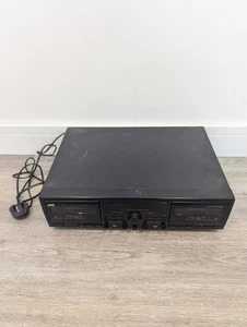 De colección JVC TD-W708 Doble Doble Doble Cassette Tape Deck Hecho en Japón Probado - Imagen 1 de 9
