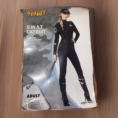 Spirit Halloween S.W.A.T Catsuit Size Medium 8-10 Women’s Costume  - Image 1 of 4