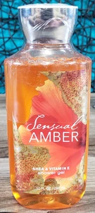 Bath & Body Works Sensual Amber Shower Gel 10 oz New Discontinued Scent WARM - Picture 1 of 6