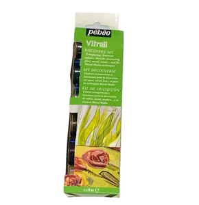 Pebeo Vitrail Set 6 Bottles Transparent Paints To Create A Stained Glass Effect - Picture 1 of 7