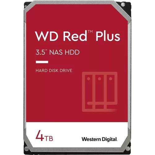 WD Red Plus WD40EFPX 4 TB Hard Drive - 3.5  Internal - SATA (SATA/600) - Convent - Image 1 of 1