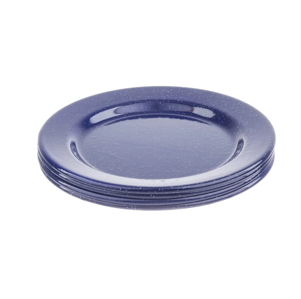 Wanderlust Collection Plates, Blue Speckle, Set of 4, 7.875" diameter x 0.5" - Image 1 of 1