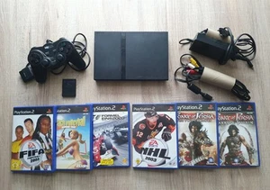 Sony PS2 Slim Konsole + 6 Spiele Prince of Persia, FIFA uvm. Playstation 2 Paket - Bild 1 von 5