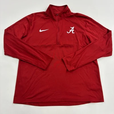 Nike Dri-Fit Alabama Crimson Tide Para hombres Cuarto Cremallera Manga Larga Camisa Talla XL Foto 1 de 4