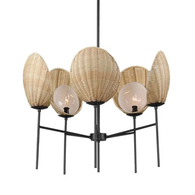 Maxim 12605 Maldives 5 Light 26"W Chandelier - Black - Image 1 of 4