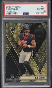 2023 Panini Phoenix CJ Stroud Gold 1/1 One Of One RC Rookie PSA 10 - Picture 1 of 2