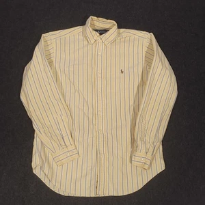 Polo Ralph Lauren Oxford Button Down Shirt Mens 15.5-34/35 Yellow Flesh Pony - Picture 1 of 18