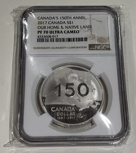 Canada 150th Anniversary Our Home & Native Land NGC Graded PF-70 Ultra Cameo RCM - Picture 1 of 2