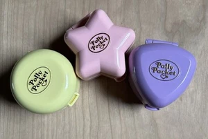 Vintage Polly Pocket - Set Of 3 Ring & Case/Ballerina, Recital & 50’s Diner - Picture 1 of 2