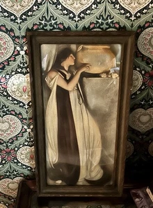 Antigua impresión enmarcada Art Nouveau de John White Alexander Isabella y olla de albahaca - Imagen 1 de 9