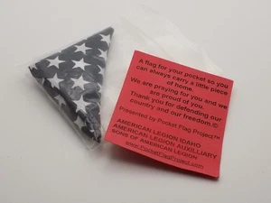 Collectible Vintage Pocket Sized Flag American Legion Idaho Pocket Flag Project - Picture 1 of 5
