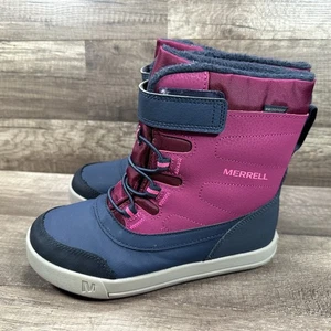 MERRELL Snow Rain Boots Waterproof -25 Degree BerryNavy Kids 2 MK165206 - Picture 1 of 9