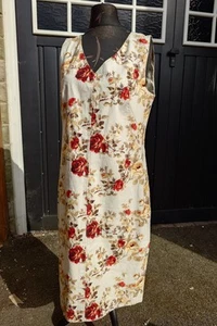 Laura Ashley Archive BNWT Size 16 Sleeveless Dress Roses - Picture 1 of 11