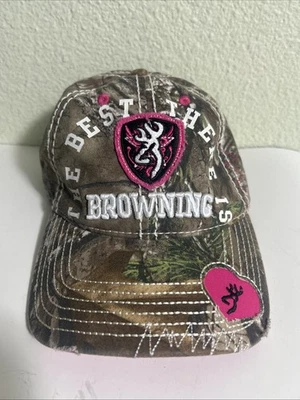 Browning хлопок женщин один размер регулируемый камуфляж розовый бейсбольная кепка - Изображение 1 из 4