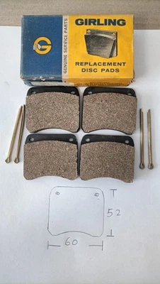 PATTINI FRENO ANT. -MORRIS MINI COOPER-AUSTIN MINI COOPER -INNOC. MINI MINOR 850 - Immagine 1 di 2