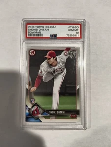 2018 Shohei Ohtani Topps Bowman  Holiday  Rookie Card PSA 10 🔥 🐐 MVP Dodgers - Picture 1 of 4