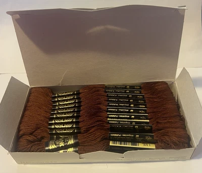 (24) VTG DMC MOULINE SPECIAL 25 #300 VERY DARK MAHOGANY SKEINS EMBROIDERY THREAD - Image 1 of 4