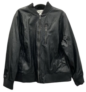 Ava Viv Faux Leather Jacket Womens 2X Black Silver Accent Biker Goth Grunge Y2K - Picture 1 of 10