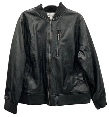 Ava Viv Faux Leather Jacket Womens 2X Black Silver Accent Biker Goth Grunge Y2K - Image 1 of 4