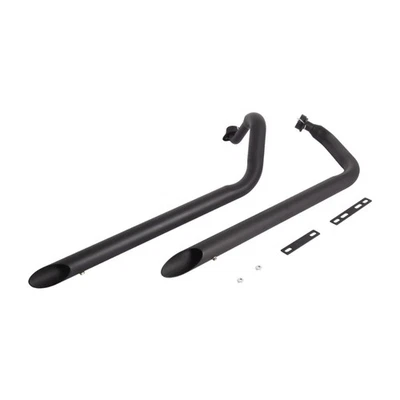 Tubo de escape escalonado corto largo negro para Yamaha Virago750 1100 XV750 XV1100/S Foto 1 de 4