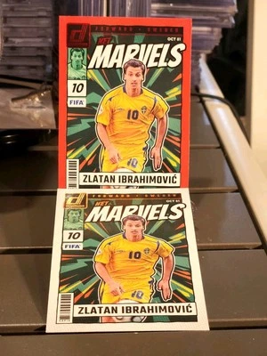 2 Cards-2024-25 Donruss FIFA Zlatan Ibrahimovic Red Net Marvels Sweden #25,Base  - Image 1 of 4