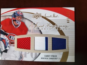 2007-08 UD Sweet Shot Sweet Beginnings Rookie Jersey Card Carey Price 116/599 