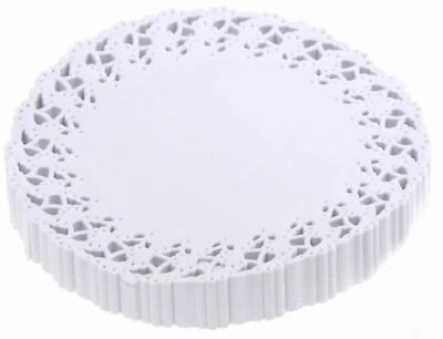 TAMLED Tortenspitzen rund 18 cm 250 Stück weiss Tortenspitze Kuchendeckchen