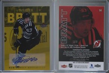 2021-22 Upper Deck Fleer Ultra Gold Rainbow Foil Auto /3 Jesper Bratt #14 Auto