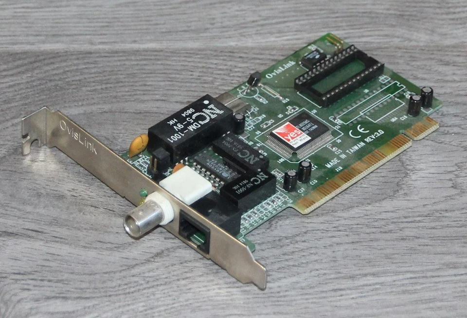 Ovislink Ethernet Netzwerkkarte PCI 10MBit RJ45 + BNC RTL-8029(AS) - Bild 1 von 2